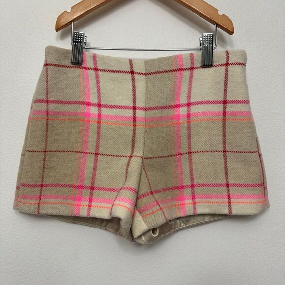 Gap Kids Plaid Holiday Wool Blend Shorts size 12 - Picture 2 of 5